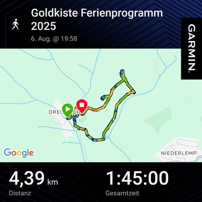 Als sie nach eindreiviertel Stunden an der Grillhütte ankamen ...