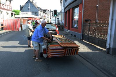Am Samstagmorgen bauten wir auf, ...