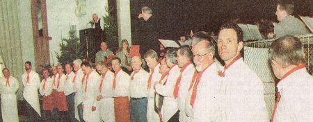 Die "Montagsmänner" stellen sich dem Publikum vor.